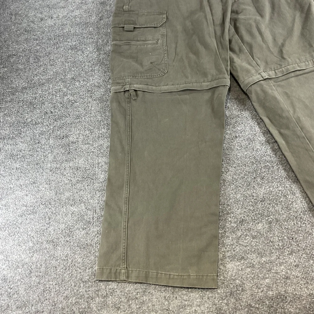 North Crest Convertible Cargo Pants Mens 38x32 Olive Zip-Off Hiking Outdoor Util